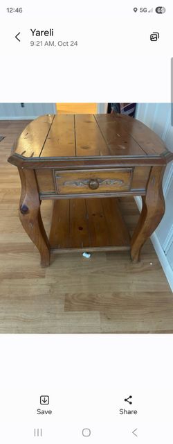 Wood end table