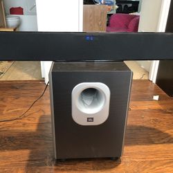 Martin Logan Motion Vision Soundbar And JBL Sub 300 For Sell MSRP 2,200 USD, In Good Condition, Includes Network Apple AirPlay adapter.