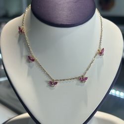 Gold Ruby Necklace 