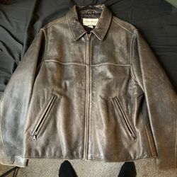 Vintage Eddie Bauer Real Leather Jacket Size M