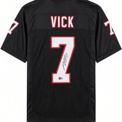 Michael Vick Autographed Atlanta Falcons #7 Jersey Beckett BAS