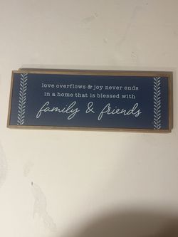 Hobby Lobby “Family & Friends” Rustic Wall Decor – $12