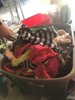 Full box of baby boy clothes
