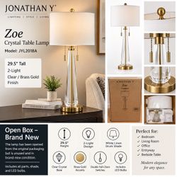 Jonathan Y Zoe Crystal Table Lamp JYL2018A