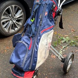 Golf Bag And Cart 