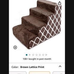 FOLDABLE PET STEPS/STAIRS WITH CERTIPUR-US CERTIFIED FOAM FOR DOGS AND CATS BY BEST PET SUPPLIES - 4 STEP 22"