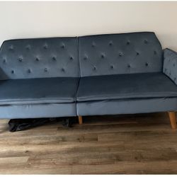 Blue Velvet Sofabed