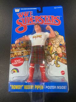 WWE Superstars LJN Series 3 ROWDY RODDY PIPER Blue Card Mattel Retro 2026 Wwf