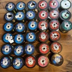 Assorted Fishing Line Bulk Spools (33)