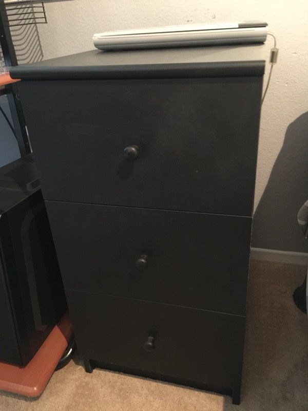 Desk and file cabinets, good shape.