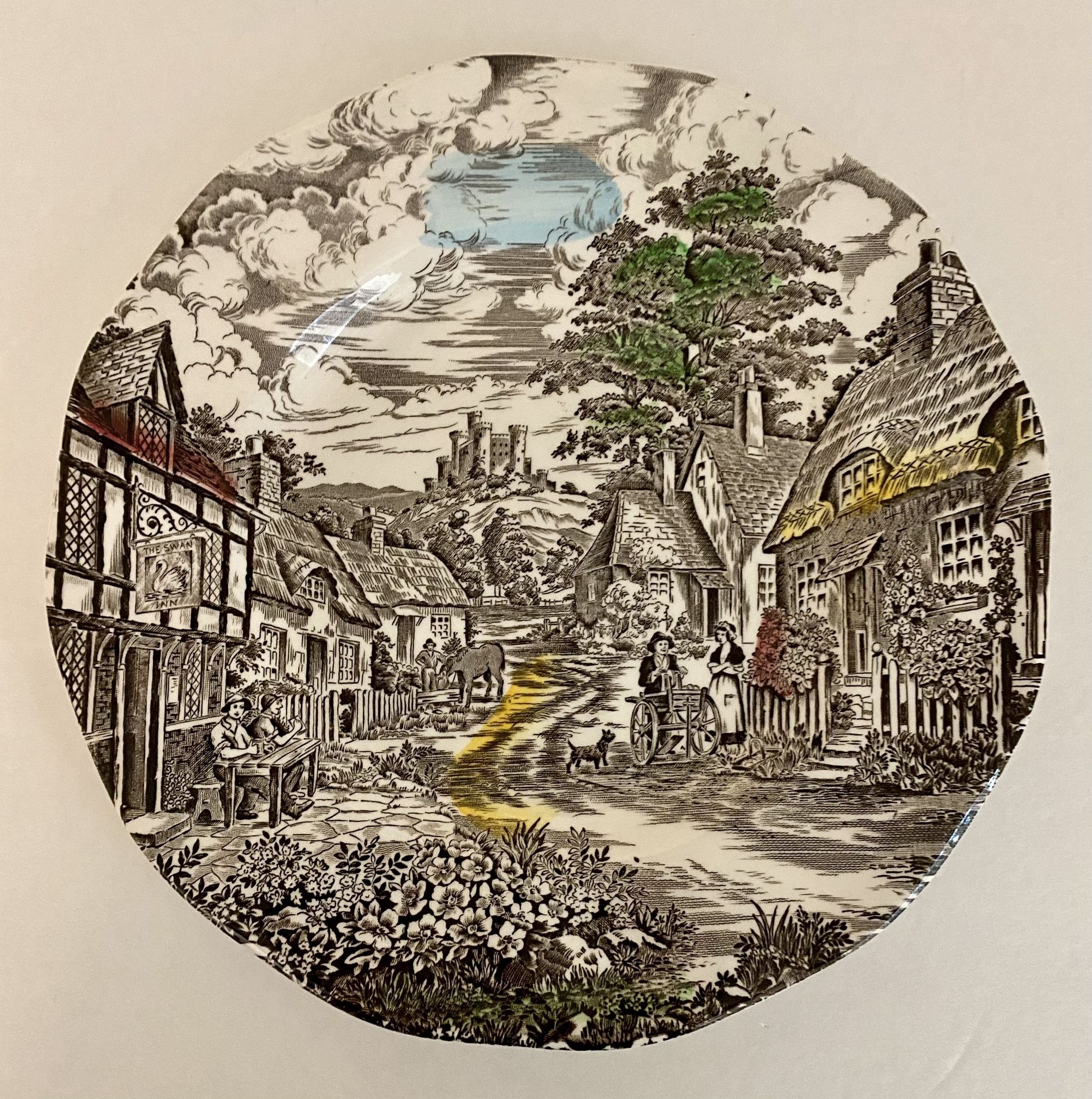 Enoch Wedgwood Tunstall Ltd Old English Village Plate