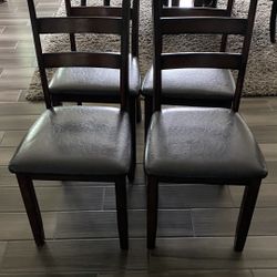 4 Wood Dining Chairs