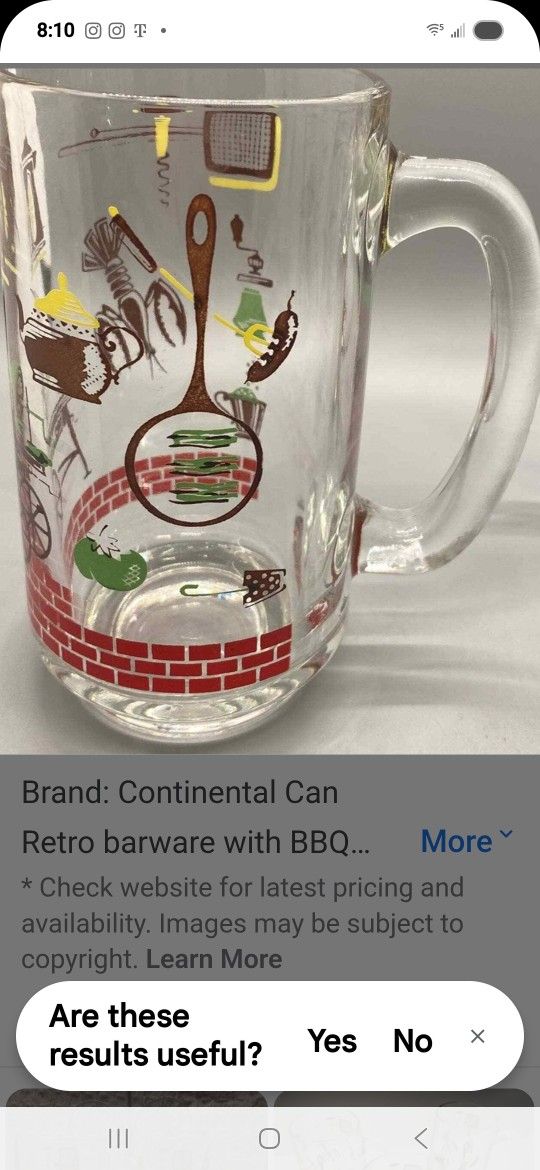VINTAGE 1950s Glass Beer Stein Mugs 12oz. Barware