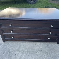 Coffee Breakfast Table Whit 2 Drawers 