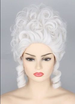 Topcosplay Halloween Costume Party Wigs for Women Girls yellow  Wig Short Beehive Wigs Renaissance Wig