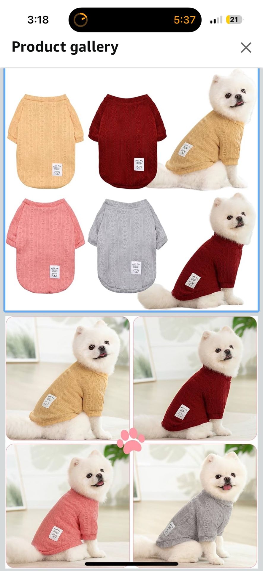 3 Pack Dog Or Cat Sweater Size Small New Pink and Yellow And Gray