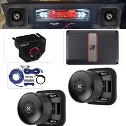 Gmc SIERRA CHEVY SILVERADO 2019-2026 BASS PACKAGE KICKER SOLO X 8” CUSTOM BOX INSTALLED 