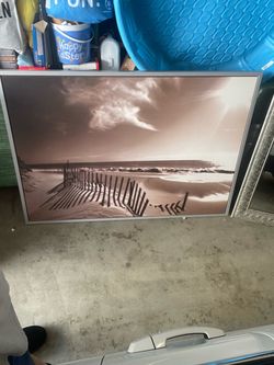 Large hanging wall canvas picture & wall mirror