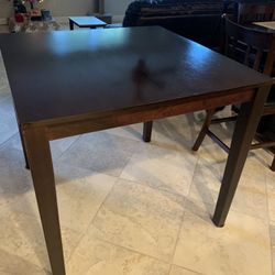 Bar Height Dining Table, Espresso, 40”x40”