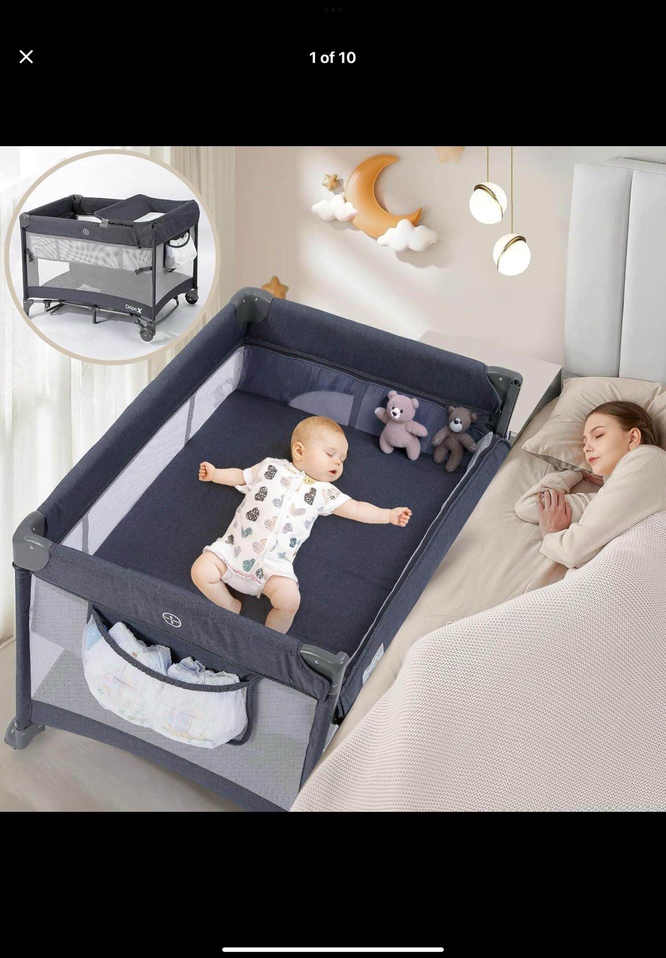 Dripex 5 in 1 Baby Bassinet