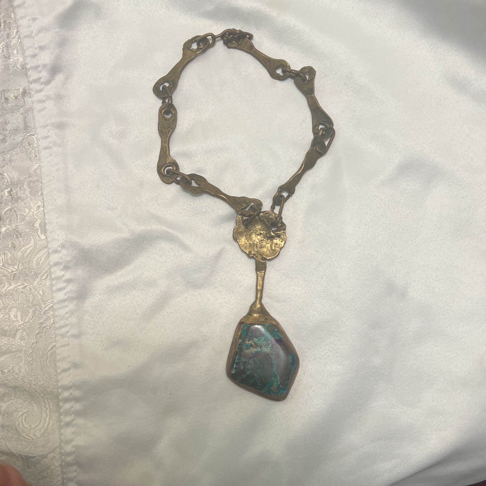 Vintage Brass Heavy Necklace 