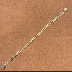 14k Solid gold Cuban Link Bracelet 6.5mm width 8 inch length 25 g