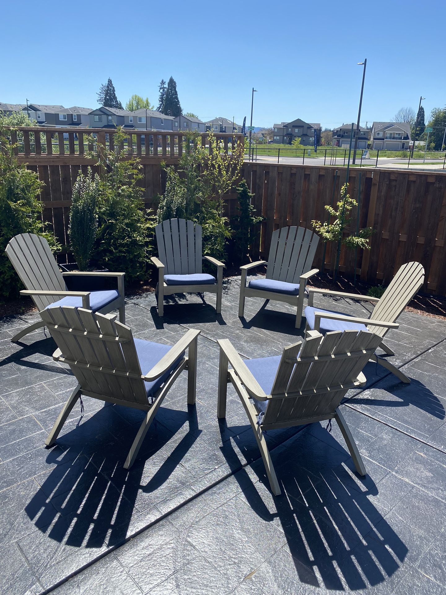 Aluminum Adirondack Chairs-4 for $100 Includes Cushions.