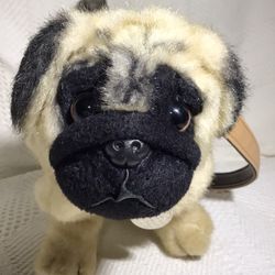 DOG BAG PLUSH SHOULDER PUG STUFFED ANIMAL PURSE UNIQUE DOGGY BAG SO CUTE 