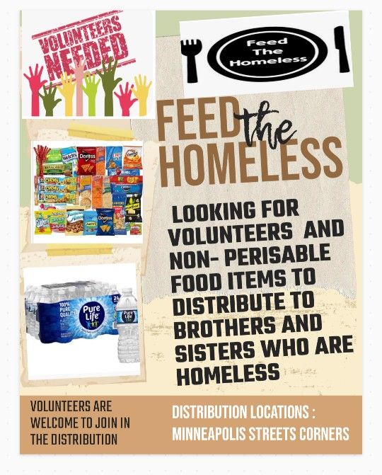 HELP FEED OUR BROTHERS AND SISTERS FACING HOMELESSNESS 