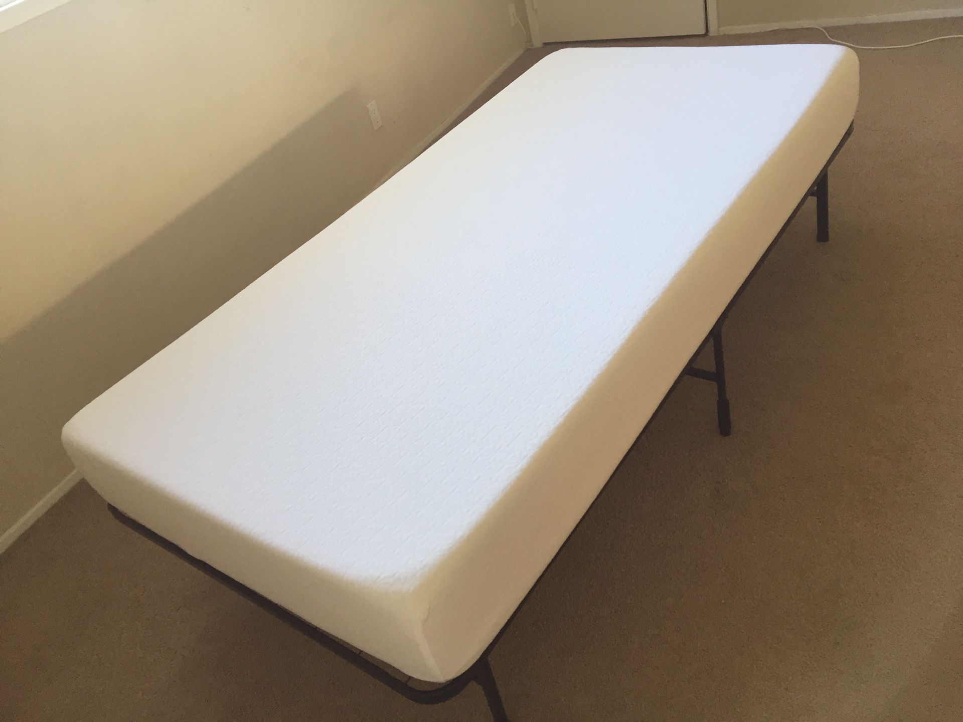 Twin XL mattress w/ bed frame