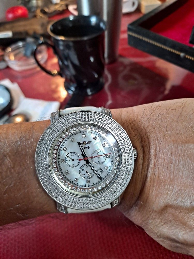 Mens 3 Carat Diamond  Watch 