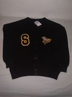 Nike SB Collegiate Cardigan Sweater Black “S Bee” HV0258-010 Men Size: Medium