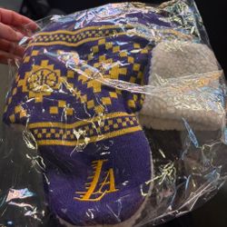 Lakers Trapper Hat  Beanie
