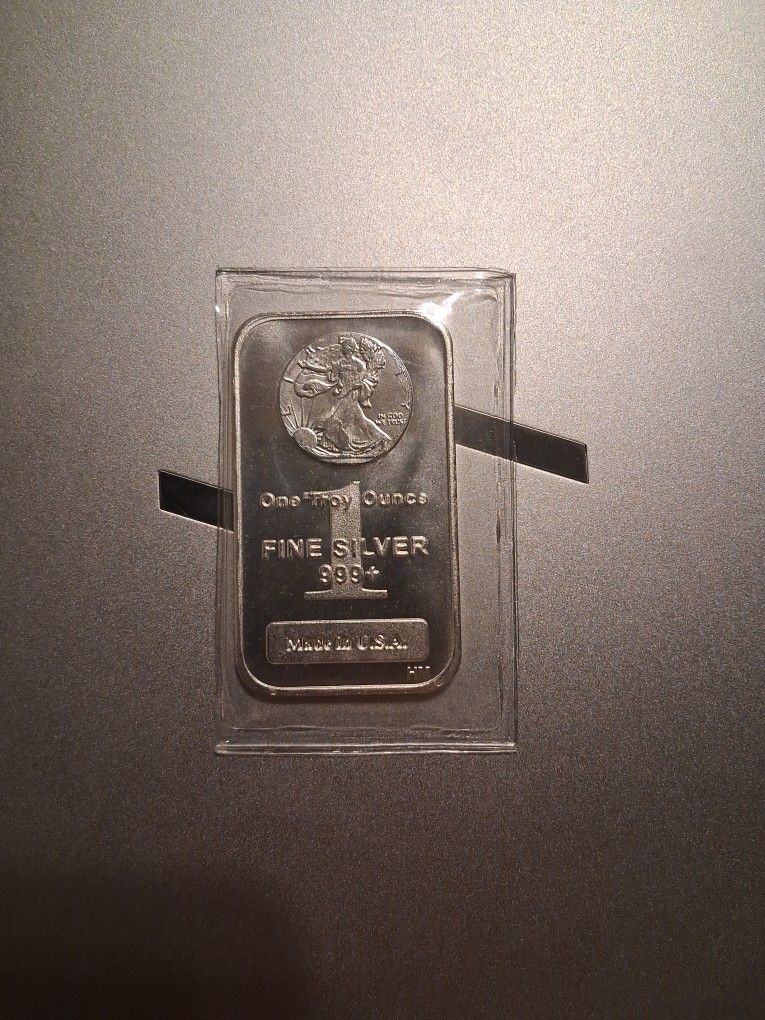 One Troy Ounce .999 Fine Silver Bar