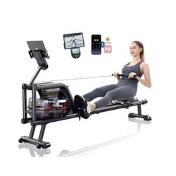 YOSUDA Home Water Rower Machine, 350 lbs Max Weight, with LCD Display