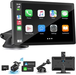 9" Wireless Carplay Screen, 4K Dash Cam, Android Auto, 1080p Backup Camera, Touchscreen, Bluetooth & FM Free Local Delivery