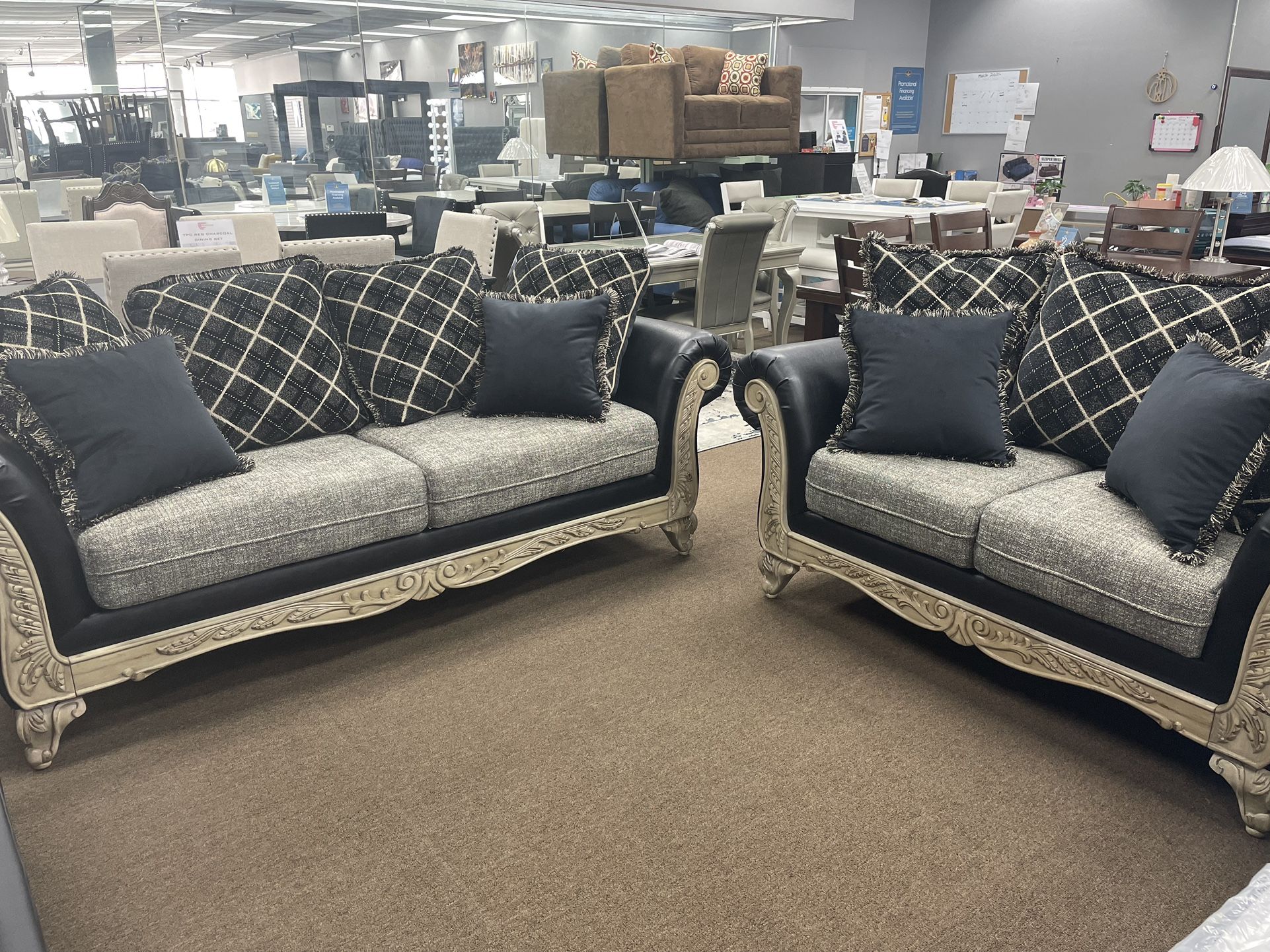 Brand New 2PC Sofa Set! Take Home For $49 Down!