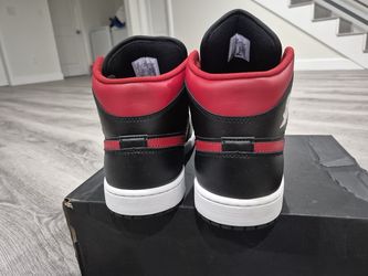 Nike Jordan Mid Black Siren/ Black and Red