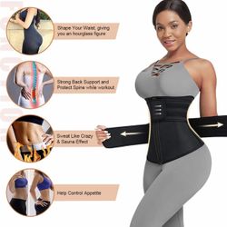 Waist Trainers for Women Plus Size Neoprene Double Waist Cincher Trimmer Belt Tummy Control Sport Girdle