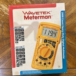 Wavetek meterman 2000 count heavy duty digital multimeter