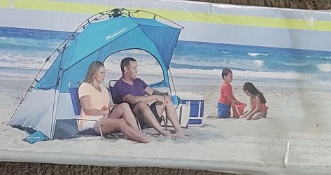 Lightspeed Outdoors Quick Shelter Beach Tent Sun Pop Up Canopy Blue NEW Open Box
