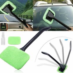 Microfiber Windshield Clean Car Auto Wiper Cleaner Glass Window Tool Brush Kit