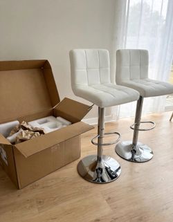 Set 2 sillas de barra blancas en Houston (nuevas en su caja)