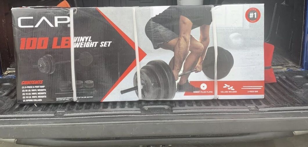 Cap 100 LB vinyl weights