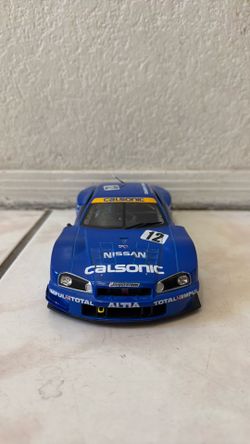 Nissan skyline GT-R(R34)Calsonic #12 racing die-cast model