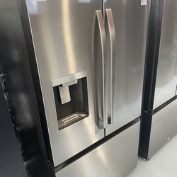 Stainless Steel Standard-Depth French Door Bottom Freezer Refrigerator 
