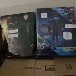 Halloween Costumes Size 12-14 Brand New Michael Myers, DC Blue Beetle
