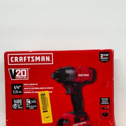 CRAFTSMAN V20 20-volt max 1/4-in Cordless Impact Driver (Battery Included and Charger Included )