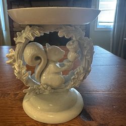Bath & Body Works Squirrel and Acorn Pedestal 3-Wick Candle Holde