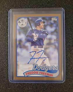 #/50 on card Auto Freddie Freeman 2024 Topps 1989 Baseball Autograph Dodgers 💙